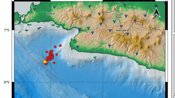 Sebaran gempa susulan di Samudra Hindia