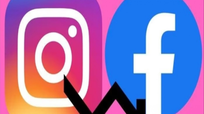 Logo Instagram dan Facebook.