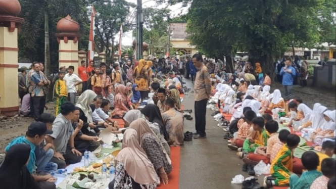 Tradisi munggahan warga di Kecamatan Menes, Pandeglang, Banten.