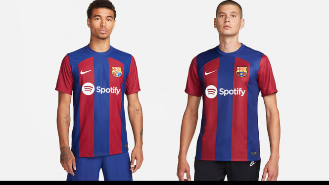 Jersey Barcelona yang diproduksi Nike