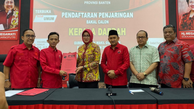 Airin Rachmi Diany daftar penjaringan Bacagub Banten 2024.