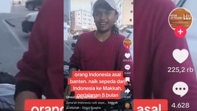 Santri Asal Banten Naik Sepeda ke Mekkah.