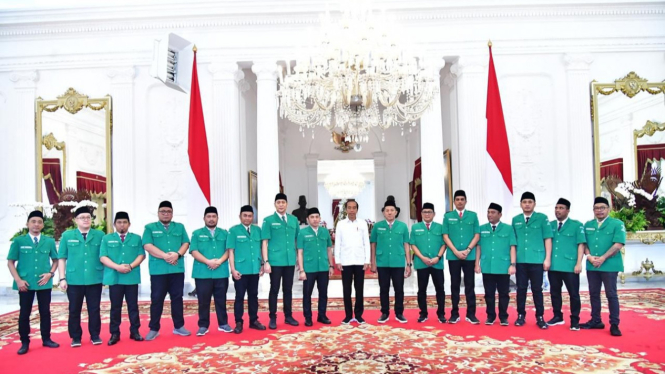 Presiden Jokowi dan Pimpinan GP Ansor di Istana Negara