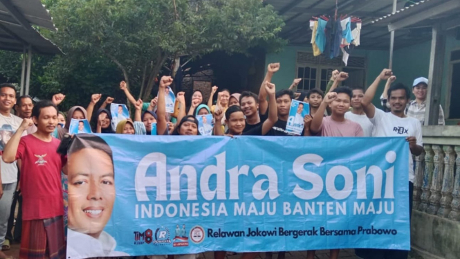 Relawan Prabowo Gibran Deklarasi Andra Soni Cagub Banten