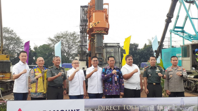 Peletakan batu pertama pembangunan akses tol