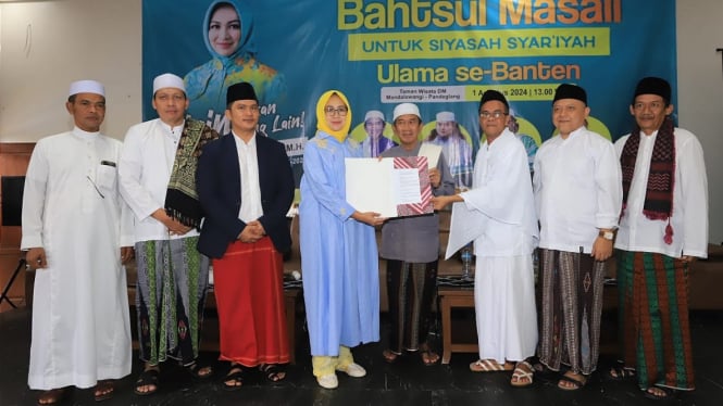 Ulama Banten Dukung Airin Rachmi Diany di Pilgub Banten 2024.