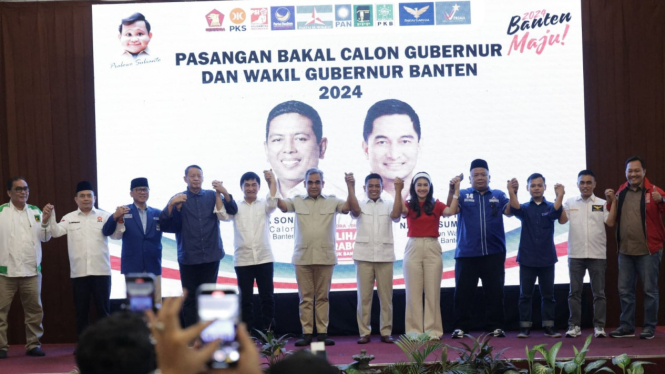 Deklarasi 10 Parpol Dukung Andra Soni di Pilgub Banten 2024.