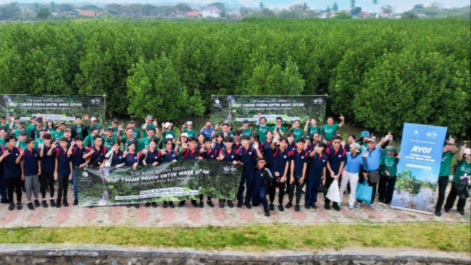 Pelajar Tangerang lakukan penanaman mangrove