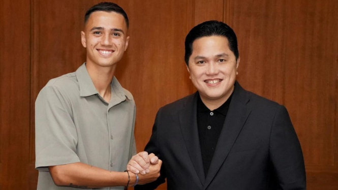 Eliano Reijnders, Adik Kandung Tijjani Reijnders, bersama Erick Thohir