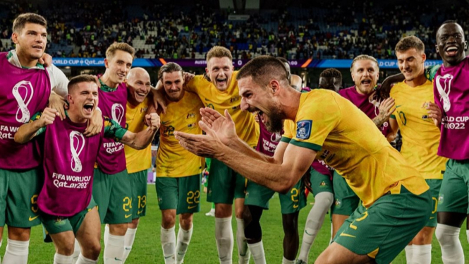 Pemain Timnas Australia Merupakan Kegembiraan di Stadion.
