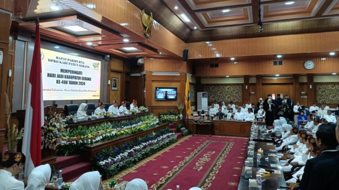 Suasana Sidang Paripurna HUT Kabupaten Serang ke 498 tahun.