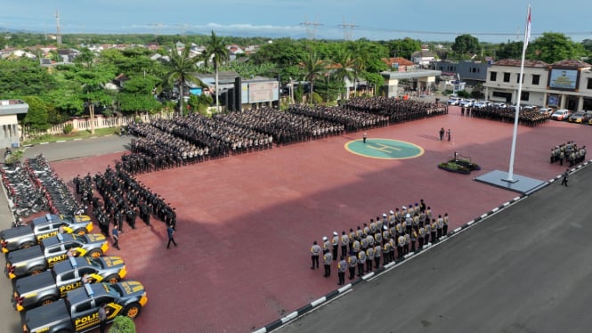 Pengamanan Pilkada Serentak 2024 di Polda Banten.