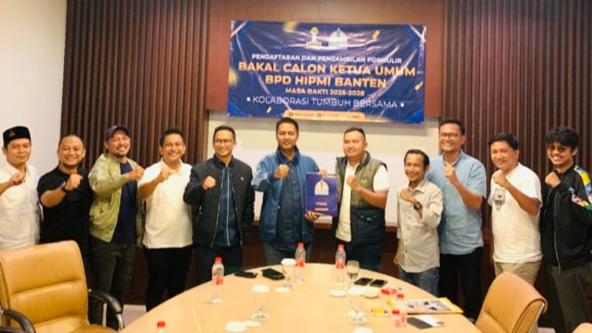 Rifky Hermiansyah saat daftar calon Ketua HIPMI Banten