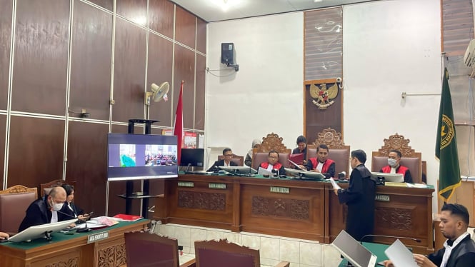 Suasana Sidang Ted Sioeng di PN Jakarta Selatan.