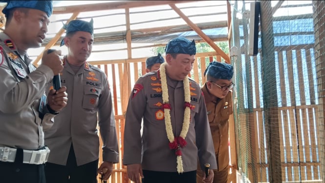 Kapolri, Jenderal Listyo Sigit Prabowo di Balai Poliran Polda Banten.