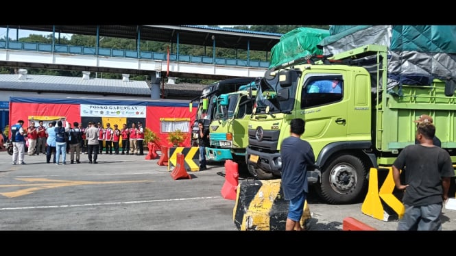 Posko Gabungan Arus Mudik Idul Fitri 2025 di Pelabuhan Merak.