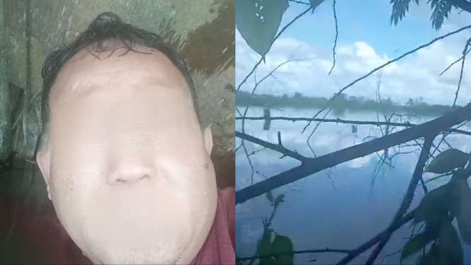 Karyawan Swasta Bersembunyi di Selokan.