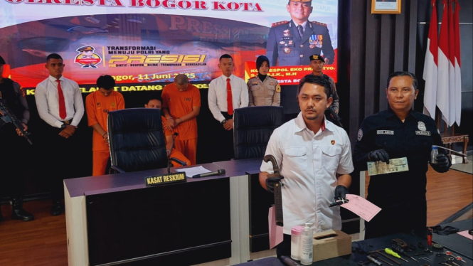 Gembong Curanmor Ditangkap Polresta Bogor Kota.