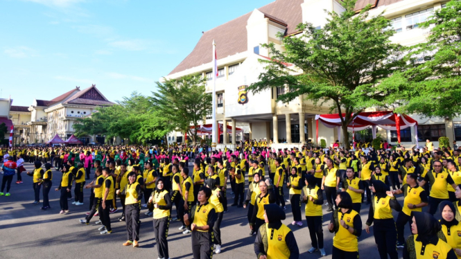 Senam Bersama di Polda Jambi.