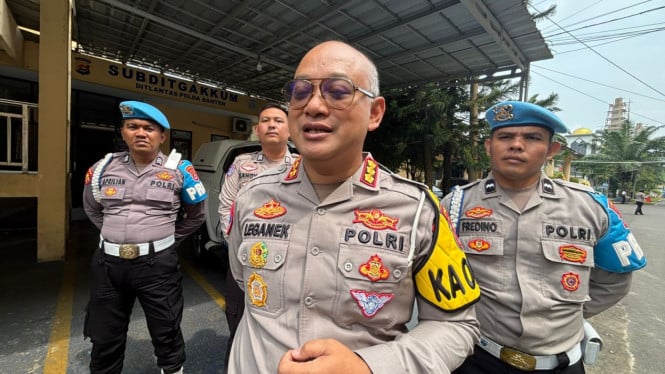 Direktur Lalu Lintas Polda Banten, Kombes Pol Leganek Mawardi