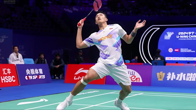 Tunggal putra Indonesia Jonatan Christie.