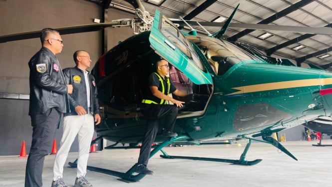 Salah satu helikopter dalam Heli Expo Asia