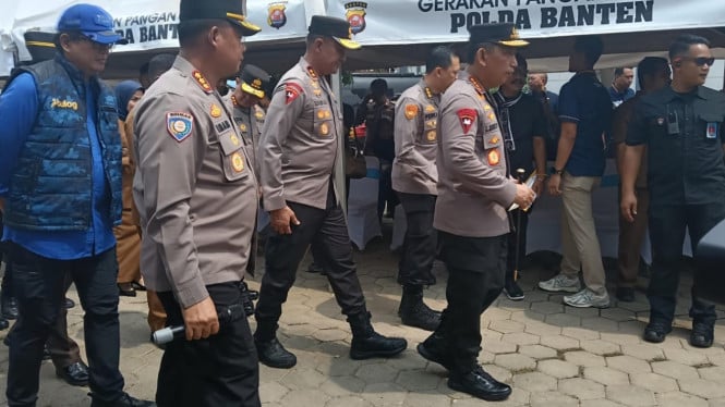 Kapolri, Jenderal Listyo Sigit Prabowo, di Polda Banten.