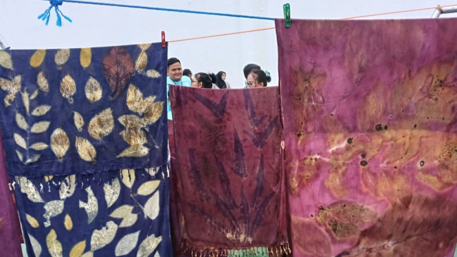 Batik Ecoprint Hasil Tahanan Rutan Kelas IIB Serang.