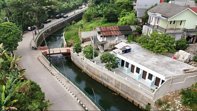 Ilustrasi Sungai di Tangerang Selatan.