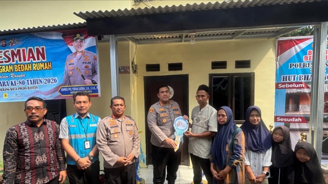 Rumah Dedi Santosa Kini Layak Huni, Usai di Bedah Polresta Serang Kota
