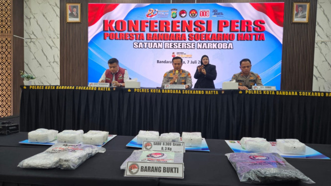 Konferensi pers ungkap kasus pengiriman narkotika lewat bandara soetta
