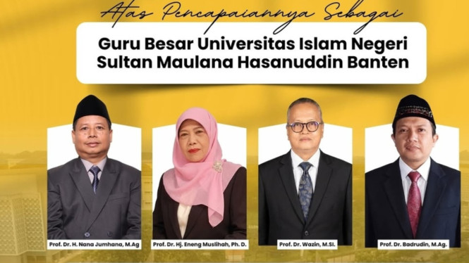 UIN Banten Cetak 4 Guru Besar Baru, Siap Dongkrak Mutu Pendidikan dan Perkuat Dunia Akademik