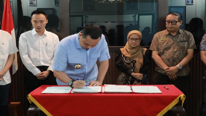 Penandatanganan MOU oleh Pemkot Serang dengan PT Agung Perkasa Land