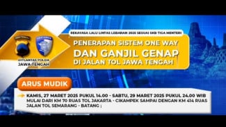 Info Pemudik Warga Banyumas! Penerapan Sistem One Way dan Ganjil Genap di Jalan Tol Jawa Tengah untuk Lebaran 2025