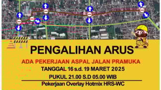 Info! Pengalihan Arus Lalu Lintas di Jalan Pramuka, Purwokerto dari Tanggal 15-19 Maret 2025