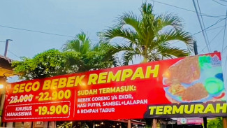 Bebek Goreng H. Slamet Purwokerto: Sego Bebek Rempah Gurih Sedep Bikin Nagih, Lagi Ada Promo Spesial Mulai Rp 19.900 Aja