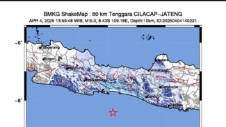 Baru Saja! Gempa Magnitudo 5.0 Guncang Cilacap, Tidak Berpotensi Tsunami
