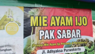 Beda Dari yang Lain! Mie Ayam Ijo Pak Sabar di Purwokerto Bikin Nagih, Langsung OTW