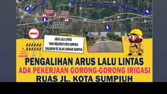 Info Untuk Warga Banyumas! Pengalihan Arus Lalu Lintas di Jalan. Kota Sumpiuh