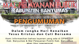 Libur Lebih Panjang! Pelayanan di DPMPTSP & Mal Pelayanan Publik Banyumas Tutup Sampai 1 Juni 2025