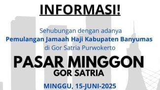 Lur Info! Pasar Minggon GOR Satria Ditiadakan, Gegara Pemulangan Jemaah Haji Kabupaten Banyumas