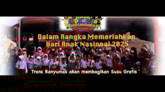 Gebrakan! Trans Banyumas Bagi-Bagi Susu Gratis dalam Rangka Hari Anak Nasional, Simak Infonya