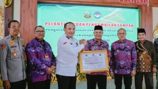 39 Pengurus PPDI Banyumas Tahun 2025-2030 Dilantik Oleh Bupati Sadewo