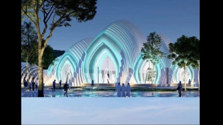 Update Terkini! Pembangunan Masjid Raya Seribu Bulan Sabit Banyumas Kembali Bergerak Setelah Mangkrak 1 Tahun