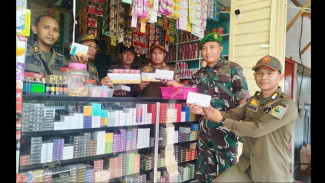 Satpol PP Batang Sita 3 Ribu Batang Rokok Ilegal di Kecamatan Bandar Pedagang Denda Jutaan Rupiah
