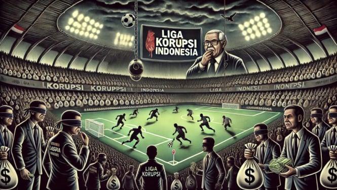 Ilustrasi Liga Korupsi Indonesia.