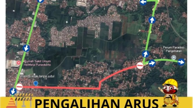 Pengalihan Arus di Ruas Jalan Karanglewas-Pangebatan