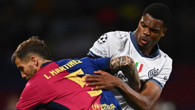 Inter Milan vs Barcelona semifinal leg pertama imbang