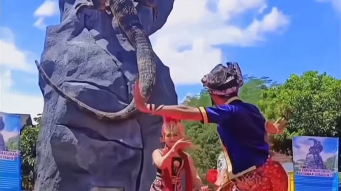 Tugu Biawak di Wonosobo