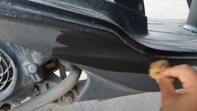 cara mengkilapkan body motor